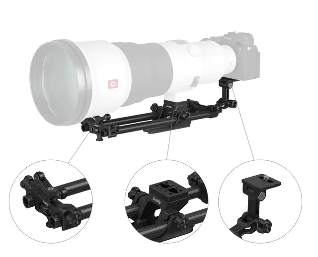 SmallRig 4722 Lens Support Kit Touch&Go Wildlife Photography Teleobjektiv støtte 