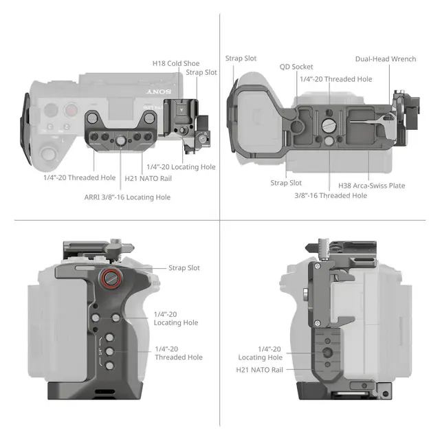 SmallRig 4771 HawkLock QR Adv Cage Kit For Sony FX3 / FX30 