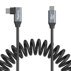 SmallRig 4792 USB-C til USB-C Rett til vinklet. Spiral. Datakabel