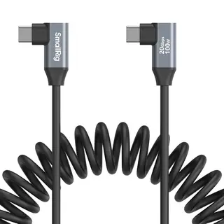 SmallRig 4793 USB-C til USB-C Vinklet til vinklet. Spiral. Datakabel