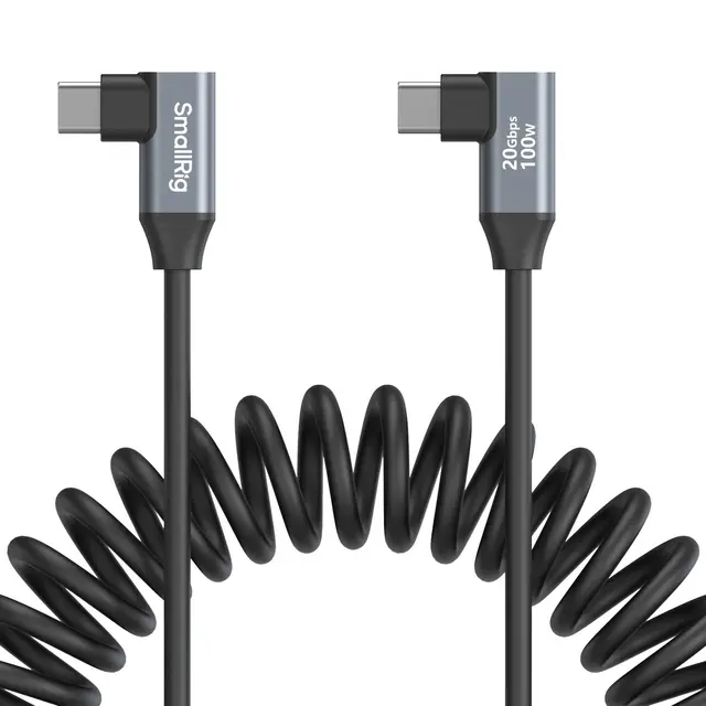 SmallRig 4793 USB-C til USB-C Vinklet til vinklet. Spiral. Datakabel 