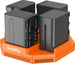 SmallRig 4834 4-Channel Battery Charger 4stk NP-F970 batterier og Lader