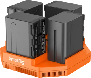 SmallRig 4834 4-Channel Battery Charger 4stk NP-F970 batterier og Lader