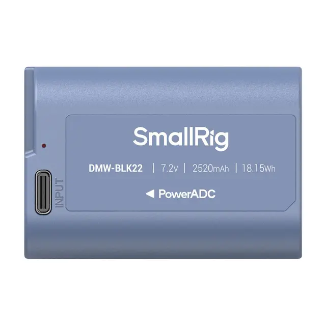 SmallRig 4906 Camera Battery USB-C Rechargeable DMW-BLK22 