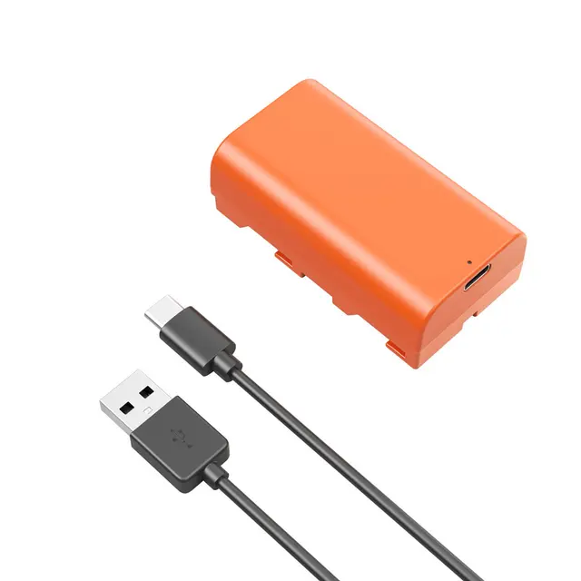 SmallRig 4971 NP-F550 Kamerabatteri USB-C. Orange 