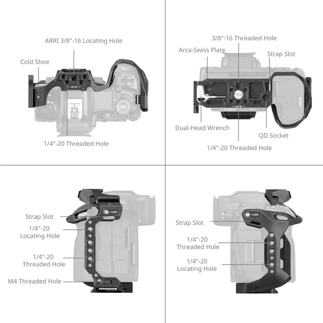 SmallRig 4975 Black Mamba Cage For Canon EOS R5 Mark II 