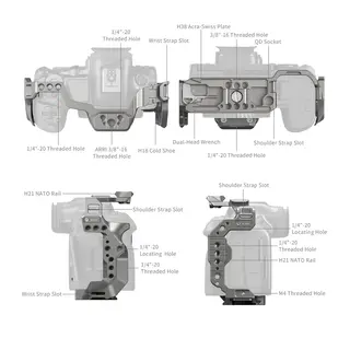 SmallRig 4977 HawkLock QR Cage For Canon EOS R5 Mark II