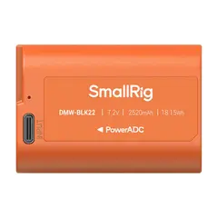 SmallRig 4979 Camera Battery USB-C Rechargeable DMW-BLK22 Orange