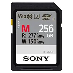 Sony SF-M SDXC 256GB UHS-II R277/W150. V60 U3