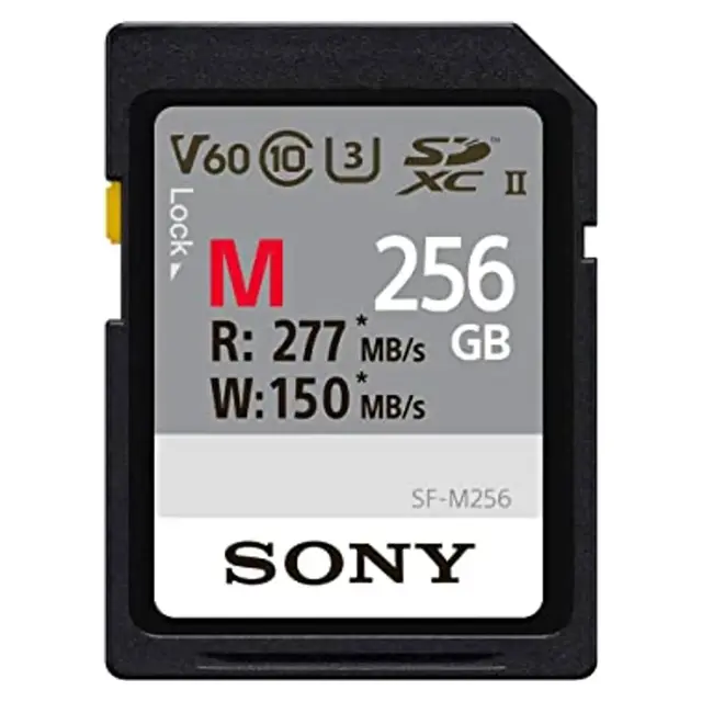 Sony SF-M SDXC 256GB UHS-II R277/W150. V60 U3 