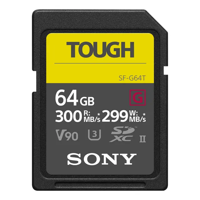 Sony SF-G Tough Series SDXC 64GB UHS-II R300 W299 V90 