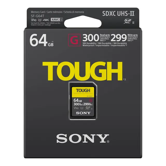 Sony SF-G Tough Series SDXC 64GB UHS-II R300 W299 V90 