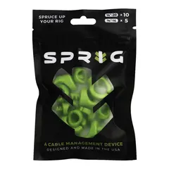 Sprig Cable Management Green Value pk 10x 1/4” Sprigs + 5x 3/8” Big Sprigs