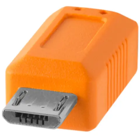 TetherPro USB-C till USB Micro-B 5 Pin USB-C 4,6 m orange kabel