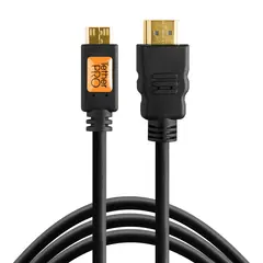 TetherPro Mini-HDMI C til HDMI A 4.6 m 4,6 m HDMI kabel. Sort