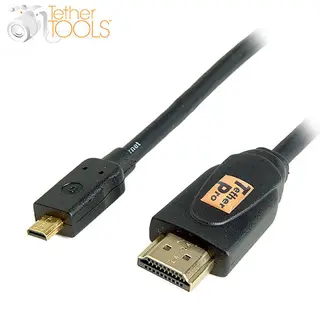 TetherPro Micro HDMI D til HDMI A 4.6 m 4,6 m HDMI kabel. Sort