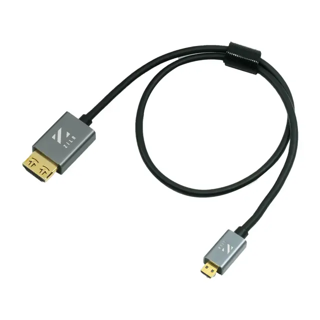 ZILR High Speed HDMI Secure Kabel 45cm 4Kp60 Hyper-Thin A Full- D Micro 